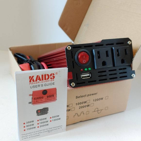 KAIDS Power Inverter Full Power 600W Car Inverter - Picture 3 of 4